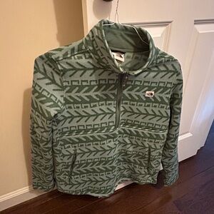 The North Face Kids Green Geometric Fleece Jacket